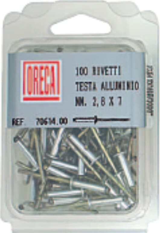 ORECA---100-RIVETTI-TESTA-IN-ALLUMINIO-2,8X14MM