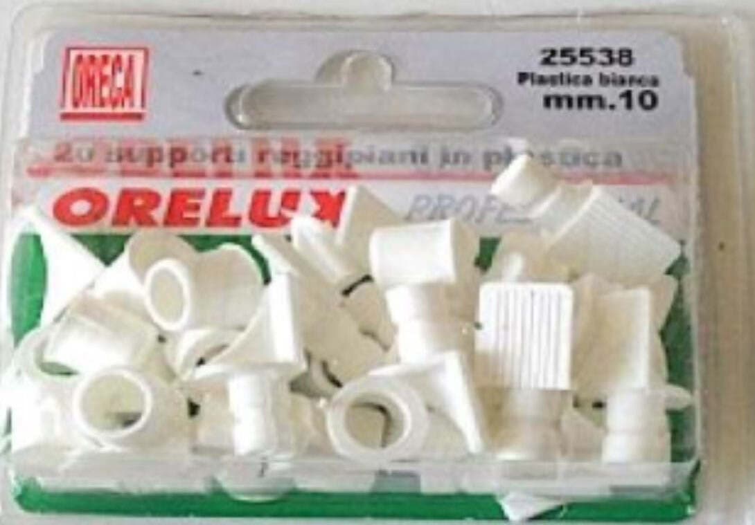 ORECA---20-SUPPORTI-REGGIPIANO-IN-PLASTICA-BIANCA-CON-BUSSOLA-AD-INCASSARE