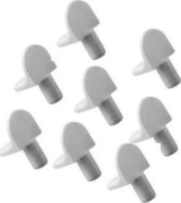 ORECA---20-SUPPORTI-REGGIPIANO-IN-PLASTICA-BIANCA,-CON-PERNO-6MM