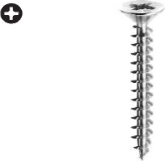 ORECA---20-VITI-PER-LEGNO-TRUCIOLATO,-TESTA-PIANA-SVASATA-CON-IMPRONTA-A-CROCE---ACCIAIO-INOX-3,5X25MM