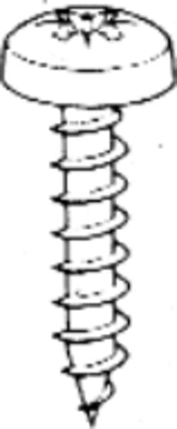 ORECA---20-VITI-PER-METALLO-AUTOFILETTANTI---TESTA-CILINDRICA-BOMBATA-2,9X6,5-IN-FERRO-CEMENTATO-ZINCATO