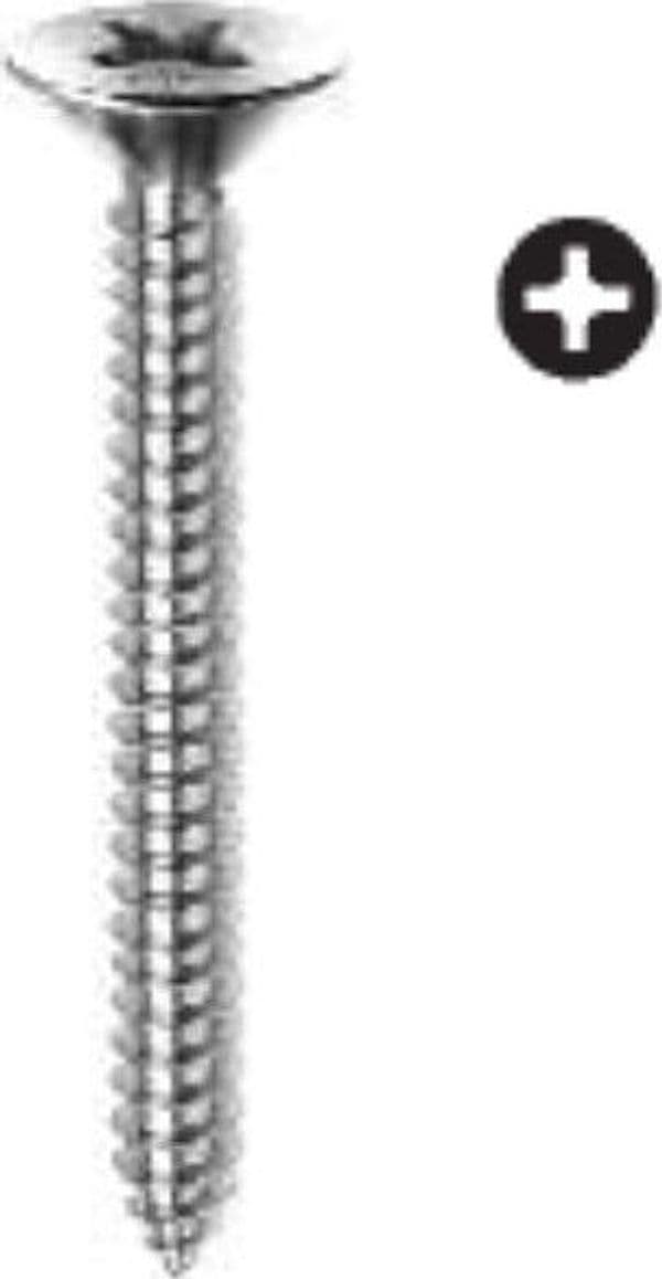 ORECA---25-VITI-AUTOFILETTANTI-TESTA-PIANA-SVASATA-CON-IMPRONTA-A-CROCE-IN-INOX-4,2X16