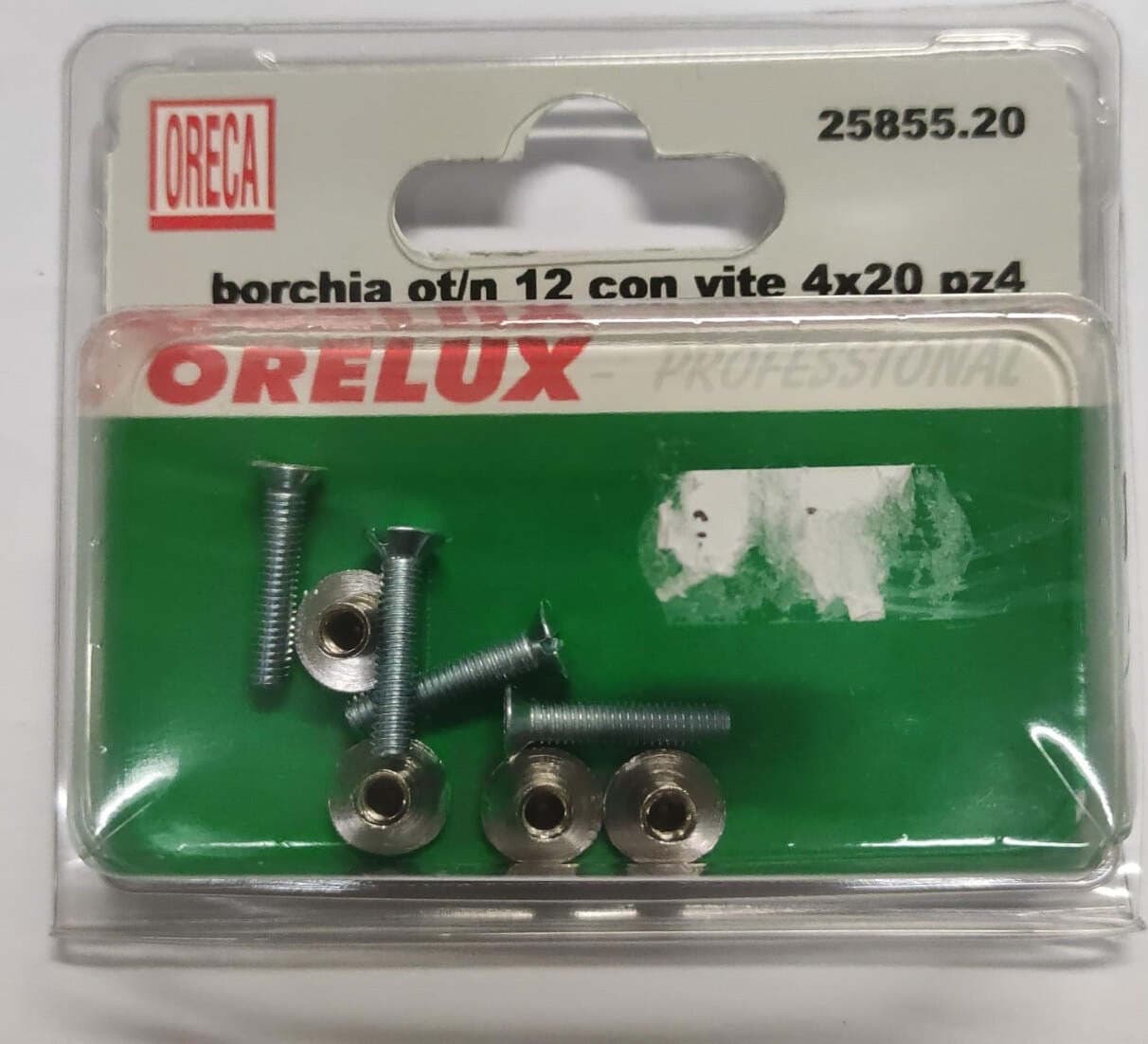 ORECA---4-BORCHIE-IN-OTTONE-CON-VITE-4x20MM