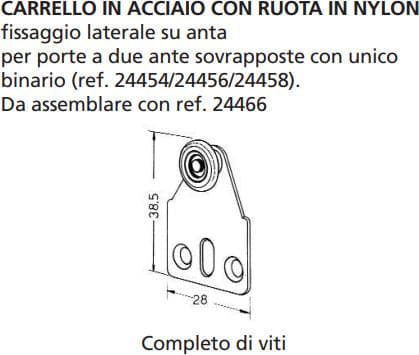ORECA---CARRELLO-IN-ACCIAIO-CON-RUOTA-IN-NYLON