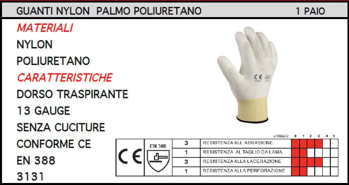 ORECA---GUANTI-IN-NYLON-BIANCHI-PALMO-POLIURETANO-TG-9