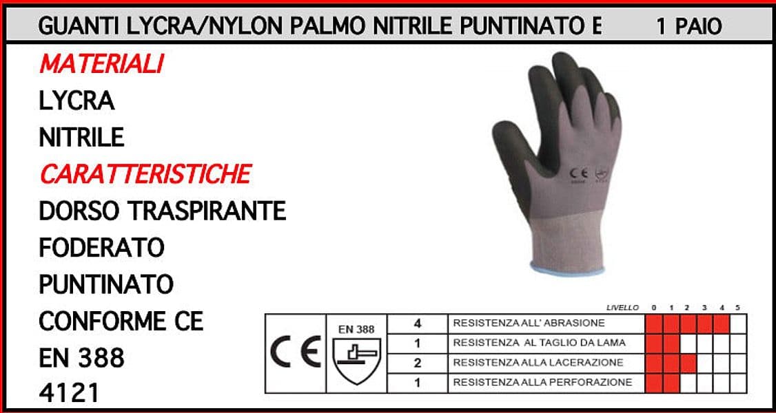 ORECA---GUANTI-LYCRA/NYLON-NITRILE-PUNTINATO-TG-9