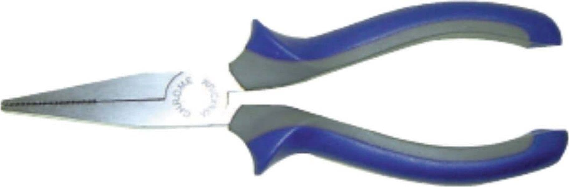 ORECA---PINZA-CON-BECCHI-PIATTI---MANICO-BICOLORE-BLU/GRIGIO-CON-FINITURA-SATINATA---160MM