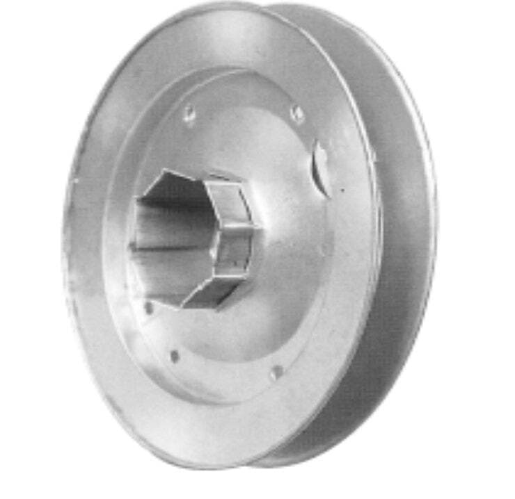 ORECA---PULEGGIA-CON-CALOTTA-OTTAGONALE-ESTERNA---220MM-CON-PERNO-12MM---ACCIAIO-ZINCATO