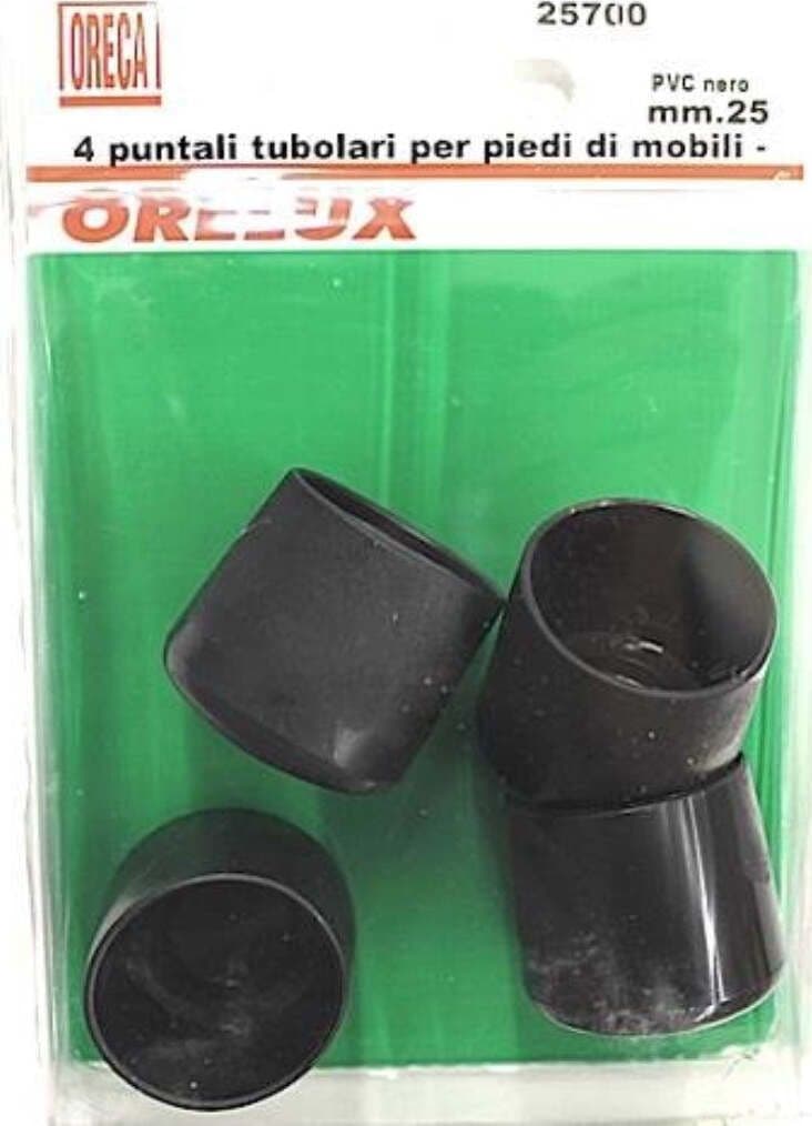 ORECA---PUNTALI-TUBOLARI-NERI-IN-PVC-25MM-4PZ***