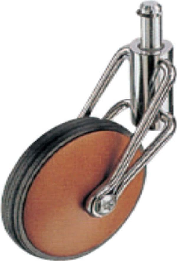 ORECA---RUOTA-PER-ARREDAMENTO-CON-PERNO-LISCIO-ROTANTE-CROMATO---kg-50---ø-80---CILIEGIO