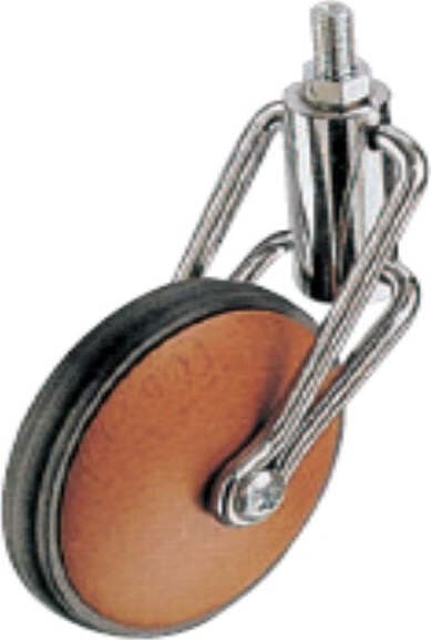 ORECA---RUOTA-PER-ARREDAMENTO-CON-PERNO-ROTANTE-FILETTATO-CROMATO---kg-50---ø-80---CILIEGIO