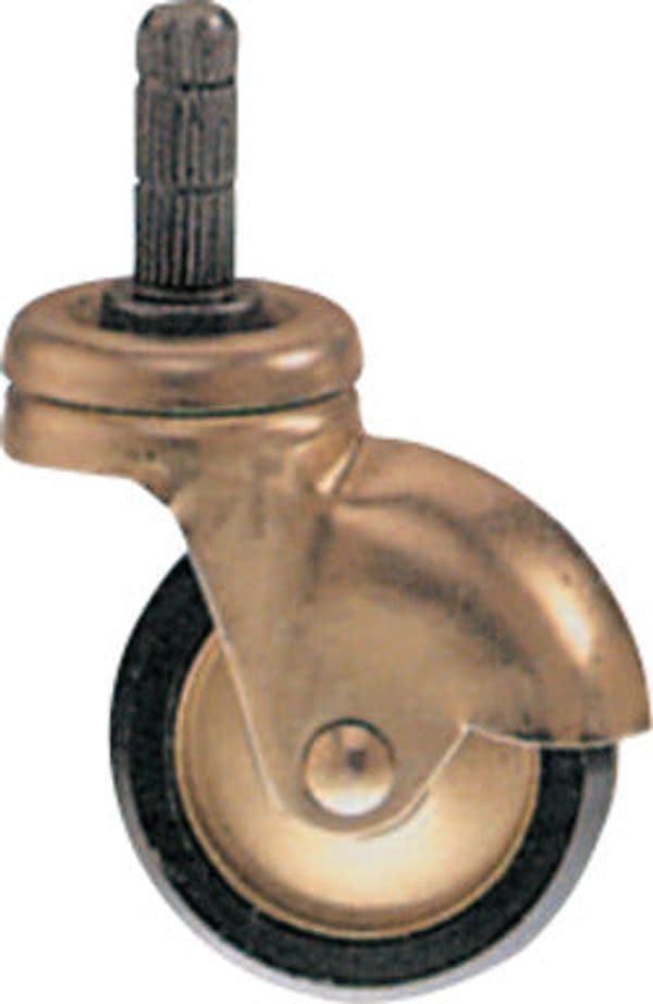 ORECA---RUOTA-PER-MOBILIO-CON-PERNO-ZIGRINATO-IN-ACCIAIO-OTTONATO-MM50
