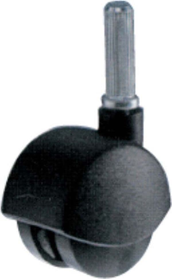ORECA---RUOTE-DOPPIE-PER-MOBILIO-MATERIALE-PLASTICO-NERO---CON-PERNO-ZIGRINATO---kg-20---ø-45