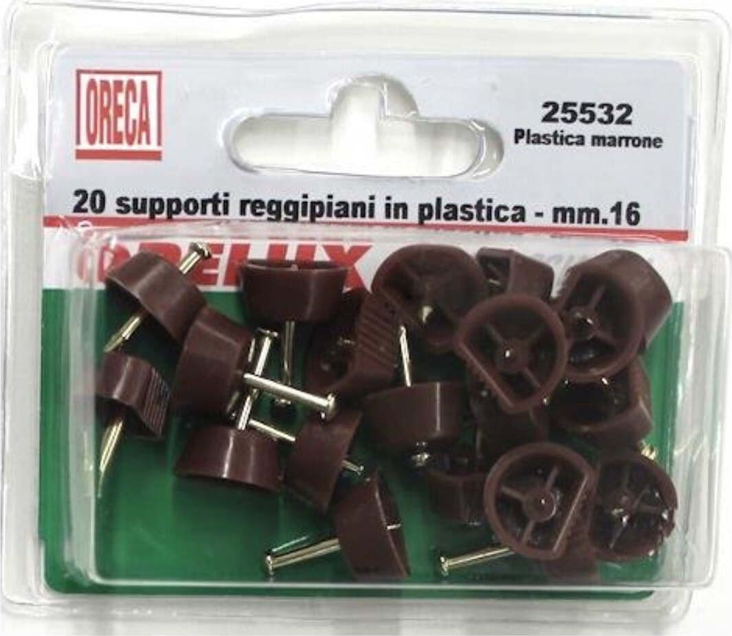 ORECA---SUPPORTO-REGGIPIANO-IN-PLASTICA-MARRONE-16MM-20PZ