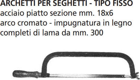 ORECA-ARCHETTO-PER-SEGHETTI-TIPO-FISSO-mm-300