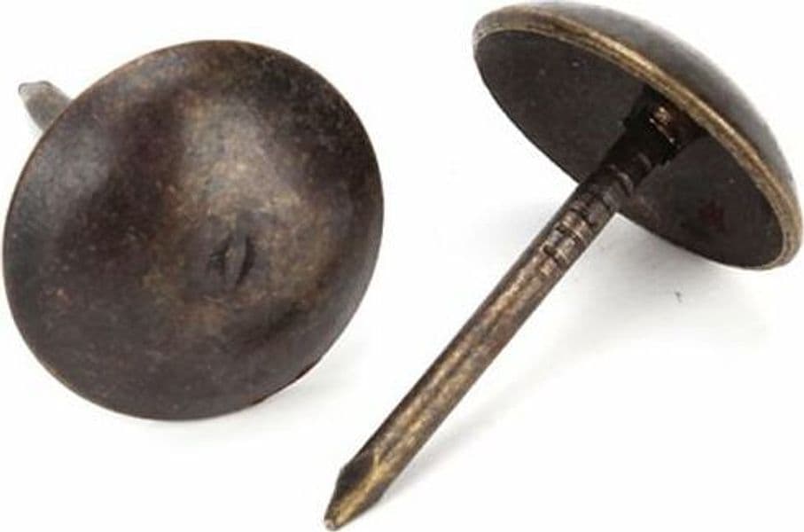 ORECA-BULLETTE-LISCE-PER-TAPPEZZIERI-mm-9-FERRO-BRONZATO-PEZZI-40***