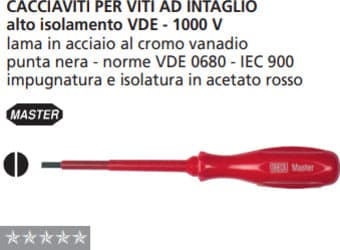 ORECA--CACCIAVITI-PER-VITI-AD-INTAGLIO-ALTO-ISOLAMENTO-VDE-1000V-mm-2,5X75