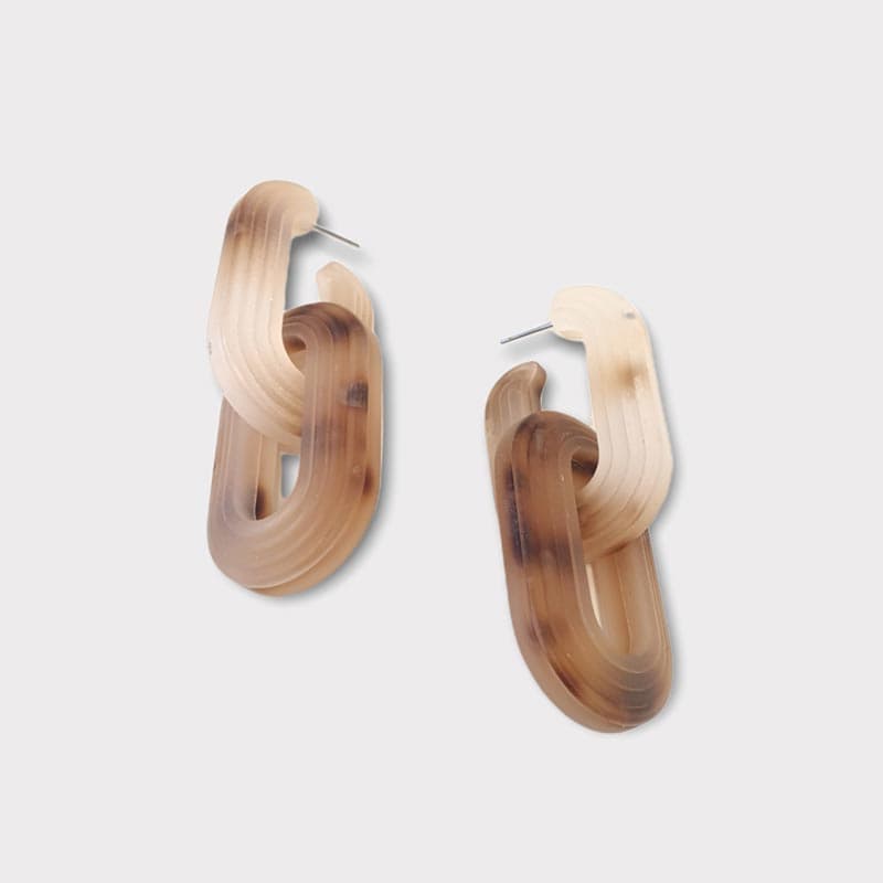 Orecchini Da Donna Pendenti in Resina Orecchini Nickel Free Forma a Doppia Catena Orecchini Donna Con Chiusura a Farfallina Moda/Donna/Gioielli/Orecchini Leclaf - Napoli, Commerciovirtuoso.it