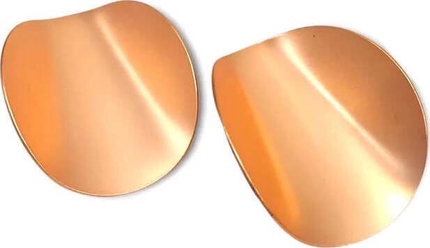 Orecchini Donna Irregolari Rose Gold Orecchini Nickel Free in Zamak Rosati 5x4 Cm Con Forma a Medaglia E Chiusura a Farfallina Moda/Donna/Gioielli/Orecchini Leclaf - Napoli, Commerciovirtuoso.it