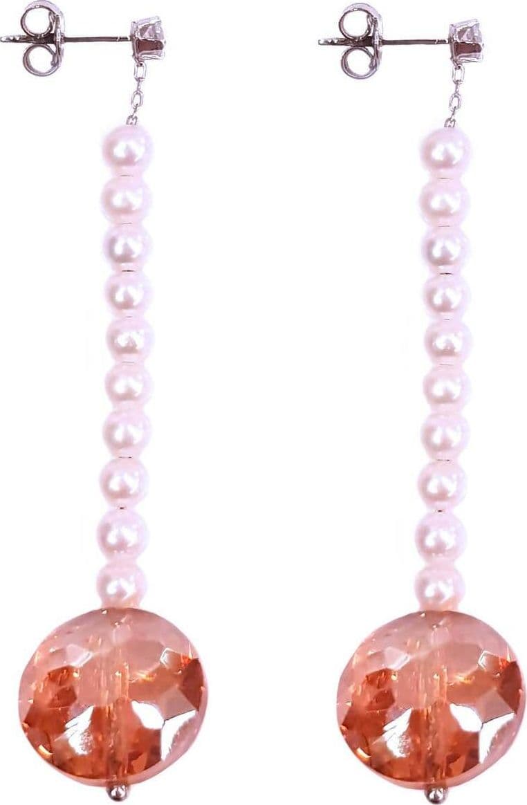 Orecchini Donna Pendenti in Argento 925 Nihama con Perle e Topazi Chiusura a Vite Idea Regalo Per Lei Raffinati Eleganti Classici in Orecchini E B Gioielli - Siderno, commercioVirtuoso.it