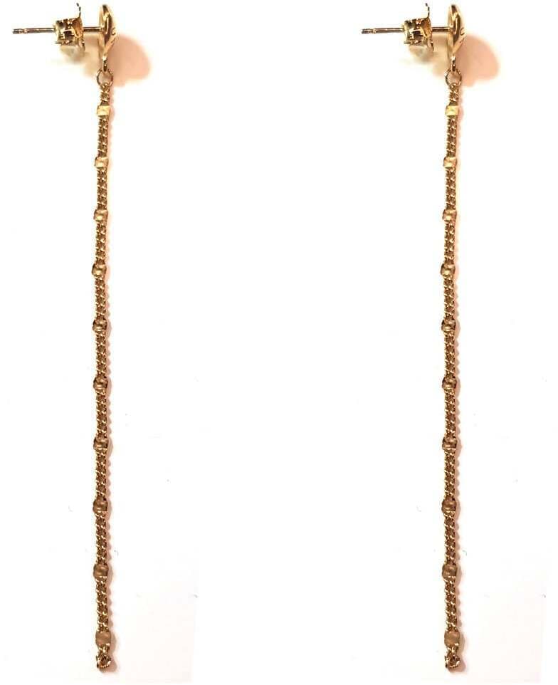 Orecchini pendenti lunghi ipoallergenici placcati in Oro Giallo Lorenzo Ungari Gioielli in Ungarite placcati oro. Art, OR 54 in Orecchini E B Gioielli - Siderno, commercioVirtuoso.it