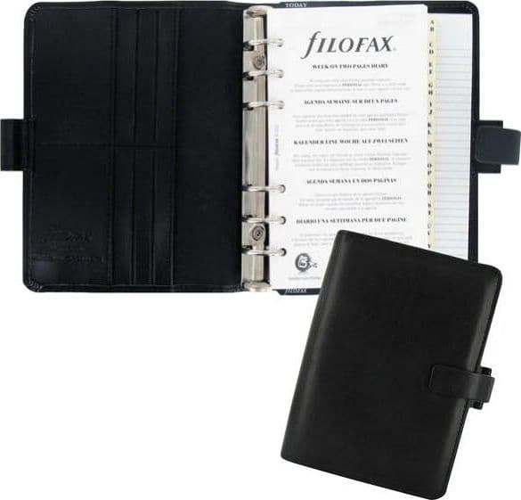 Organiser Metropol Personal - similpelle - nero - 18 8 x 13 5 x 3 8mm - Filofax Cancelleria e prodotti per ufficio/Archivio ufficio e accessori per scrivania/Archivio ufficio/Portablocchi e portamoduli Eurocartuccia - Pavullo, Commerciovirtuoso.it