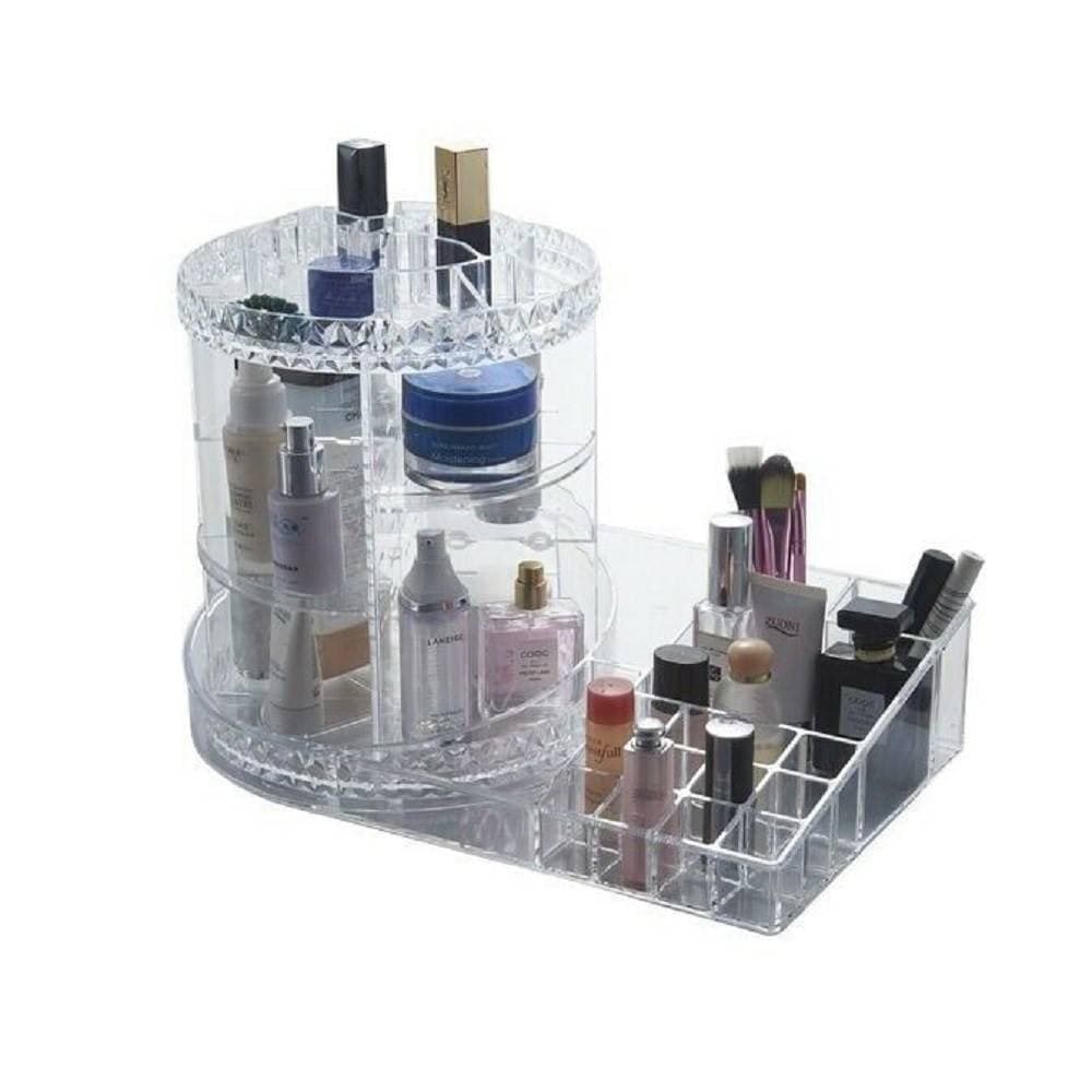 Organizer-2in1-Trasparente-Crilex-Per-Gioielli-Trucchi-Cosmetici-Make-up-59070