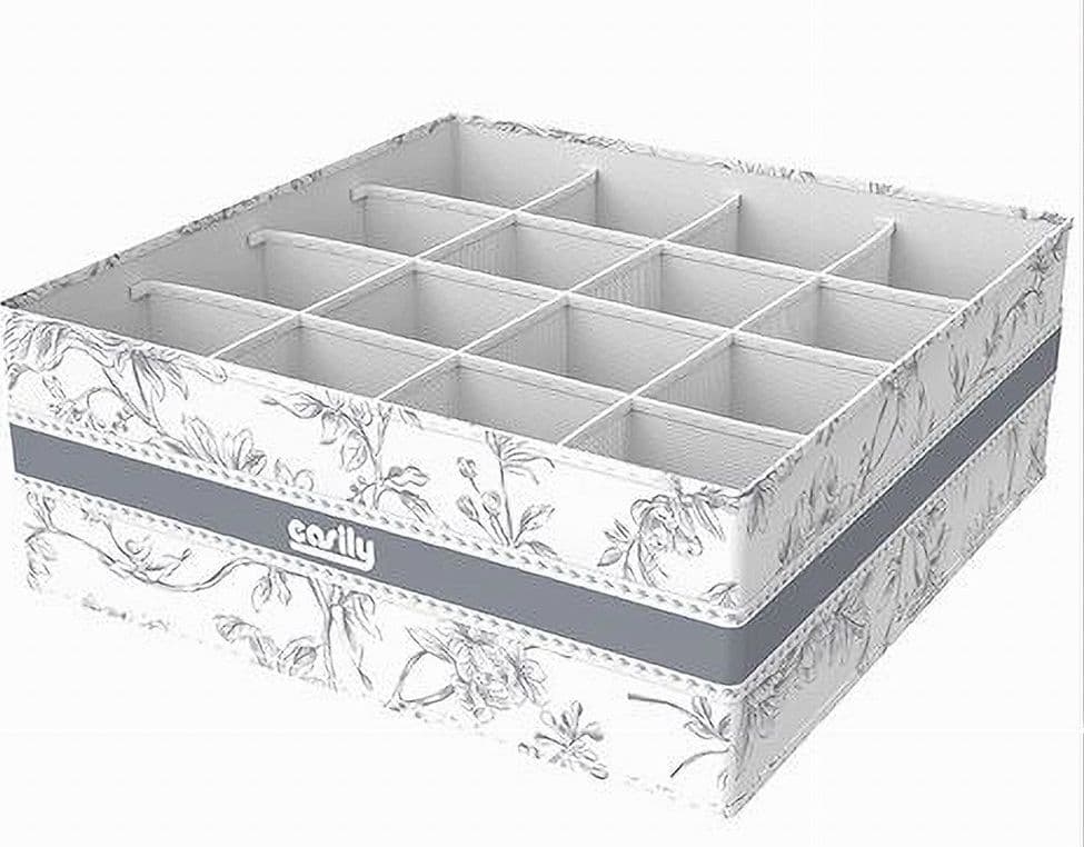 ORGANIZER PER ARMADIO 16 SCOMPARTI SCATOLA SALVASPAZIO 32X32X12CM FANTASIA 87332 in Organizer per cassetti Trade Shop italia - Napoli, commercioVirtuoso.it