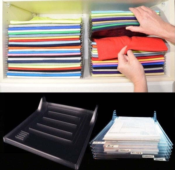 Organizer Per Magliette Salvaspazio T-shirt Pieghevole Cabina Armadio Cassetto Casa e cucina/Organizzazione interni/Organizzazione guardaroba/Sacchetti salvaspazio Trade Shop italia - Napoli, Commerciovirtuoso.it
