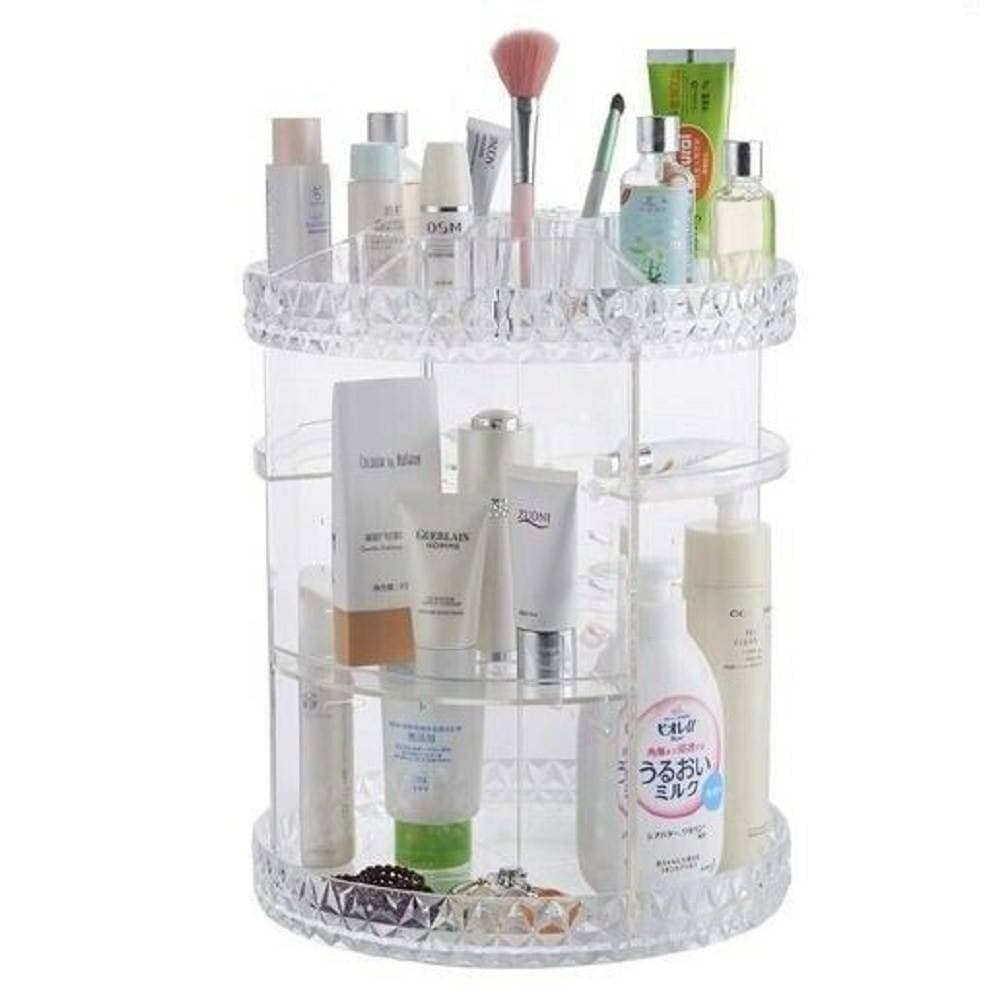 Organizer-Trasparente-Rotondo-Crilex-Per-Gioielli-Trucchi-Cosmetici-Makeup-59069