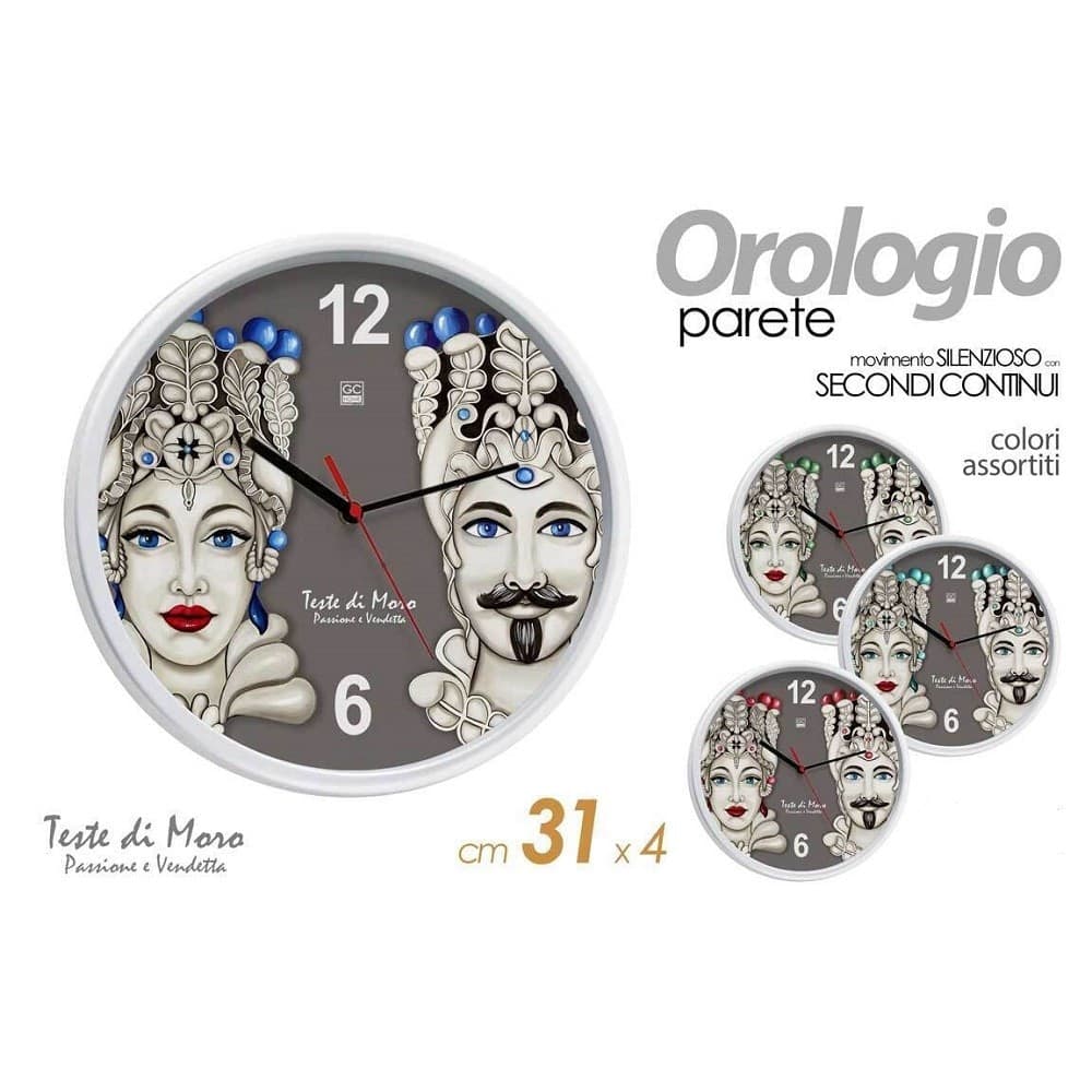 Orologio 31x4cm Da Parete Testa Di Moro Marrone Moderno Tondo Colori Ass 820205 Casa e cucina/Decorazioni per interni/Orologi/Orologi da parete Trade Shop italia - Napoli, Commerciovirtuoso.it