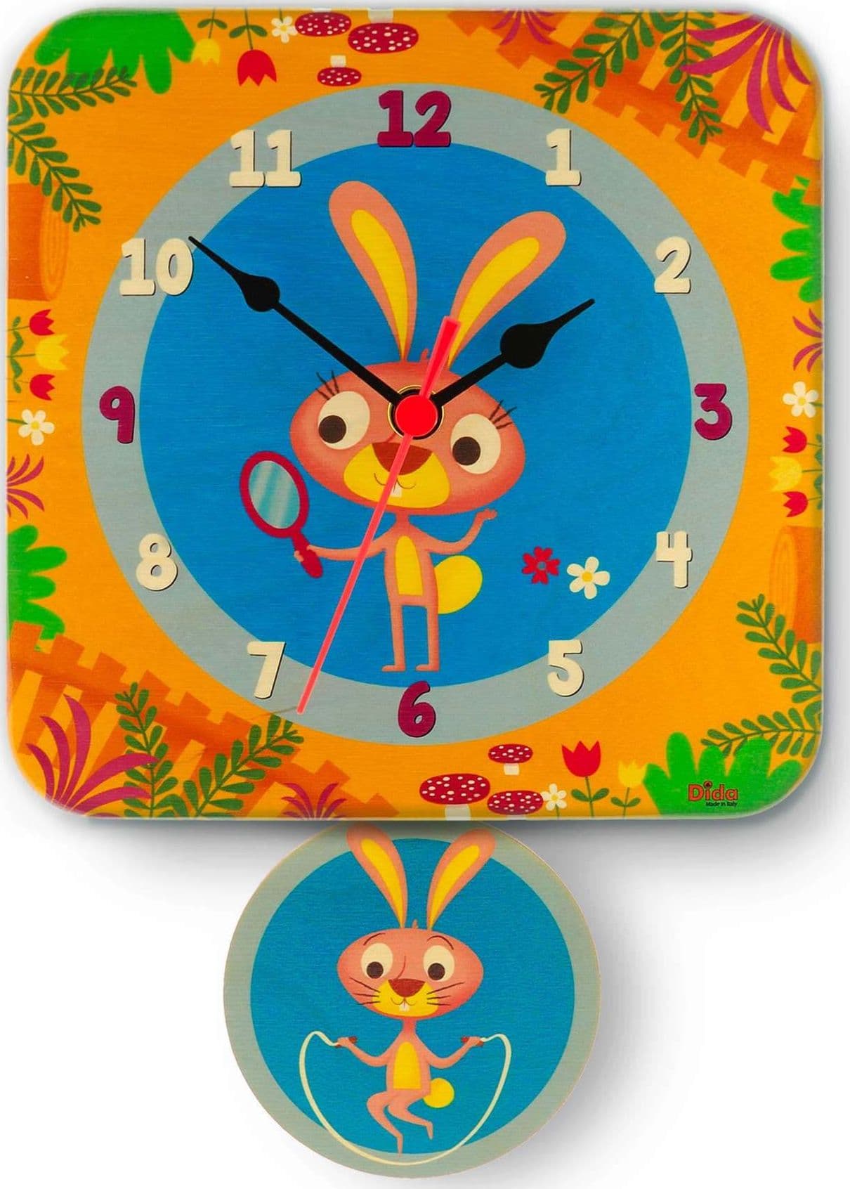 Orologio A Pendolo - Conigli Da Parete Cameretta Bambini Dida in Orologi Dida - Ragusa, commercioVirtuoso.it