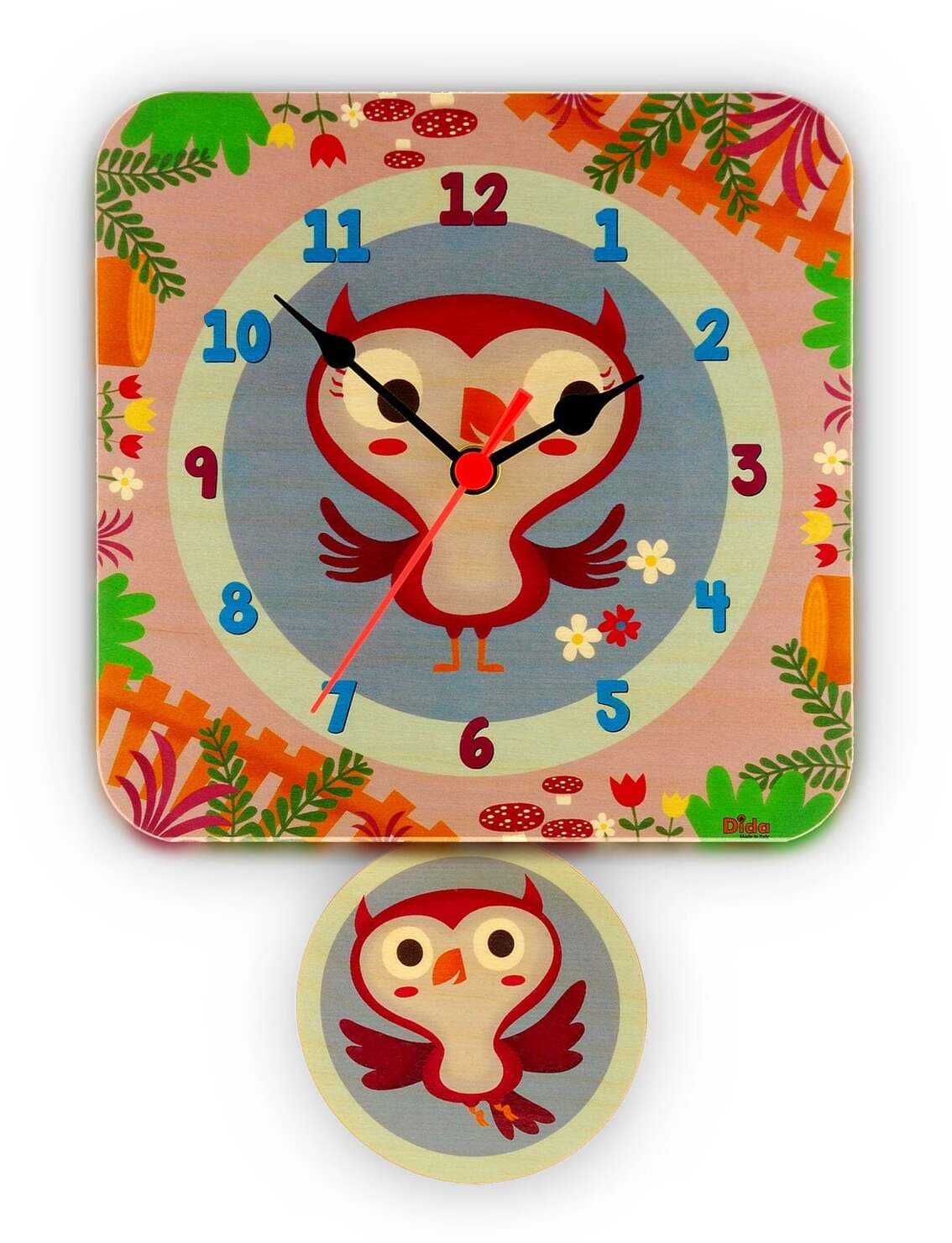 Orologio A Pendolo - Gufi Da Parete Cameretta Bambini Dida in Orologi Dida - Ragusa, commercioVirtuoso.it