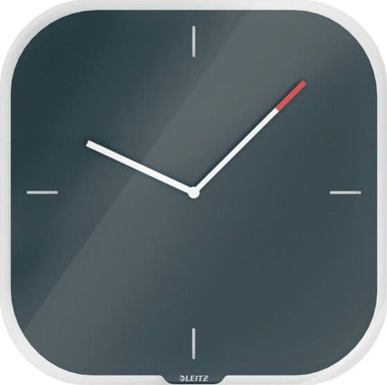 Orologio Cosy - da parete - silenzioso - in vetro - grigio - Leitz Casa e cucina/Decorazioni per interni/Orologi/Orologi particolari/Stazioni meteorologiche Eurocartuccia - Pavullo, Commerciovirtuoso.it