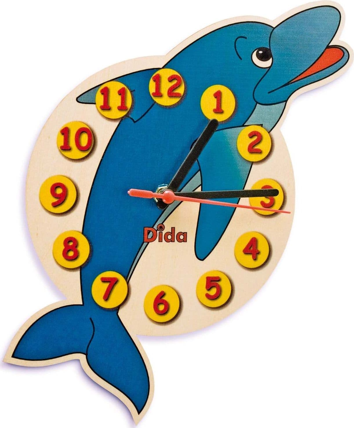 Orologio Da Parete - Delfino per Cameretta Bambini in Legno Dida in Orologi Dida - Ragusa, commercioVirtuoso.it