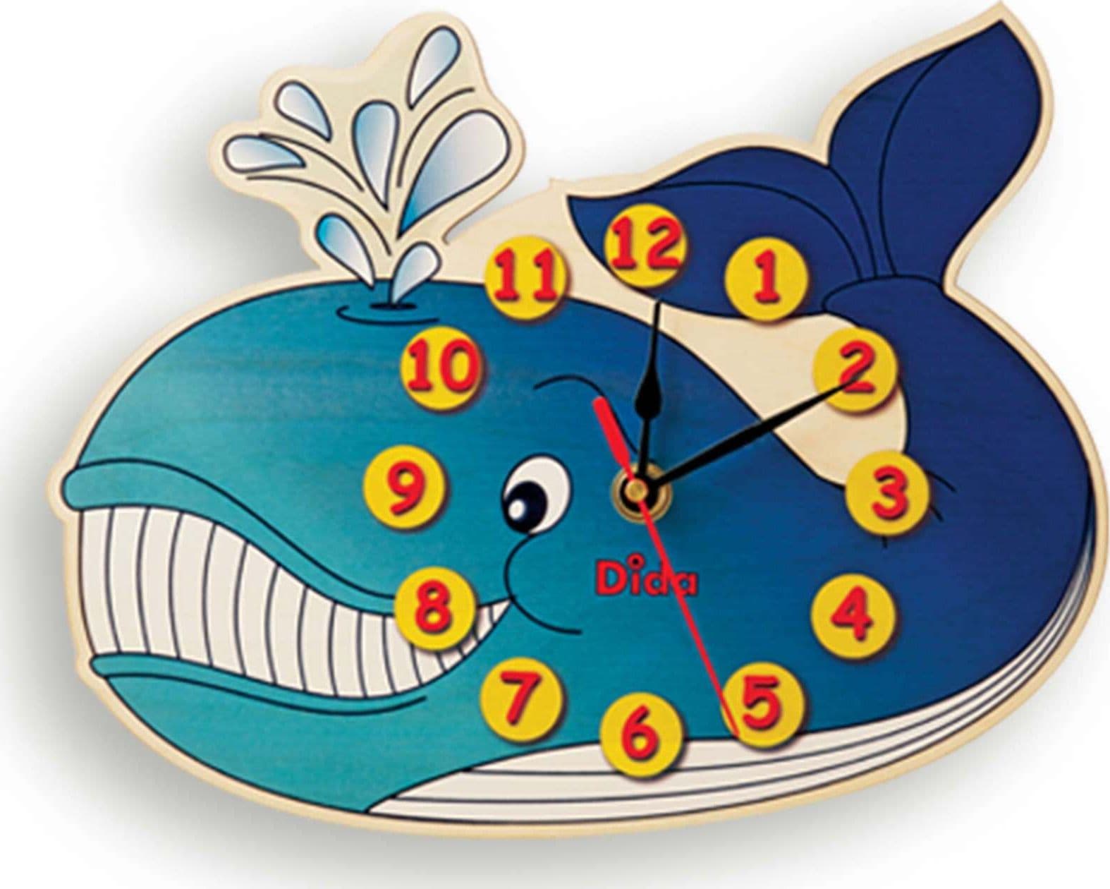 Orologio Da Parete - Balena Per Cameretta Bambini in Legno Casa e cucina/Decorazioni per interni/Decorazioni cameretta ragazzi/Orologi Dida - Ragusa, Commerciovirtuoso.it