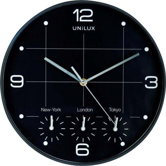 Orologio da parete 4 fusi on time - diametro 30 cm - nero - Unilux Casa e cucina/Decorazioni per interni/Orologi/Orologi particolari/Stazioni meteorologiche Eurocartuccia - Pavullo, Commerciovirtuoso.it