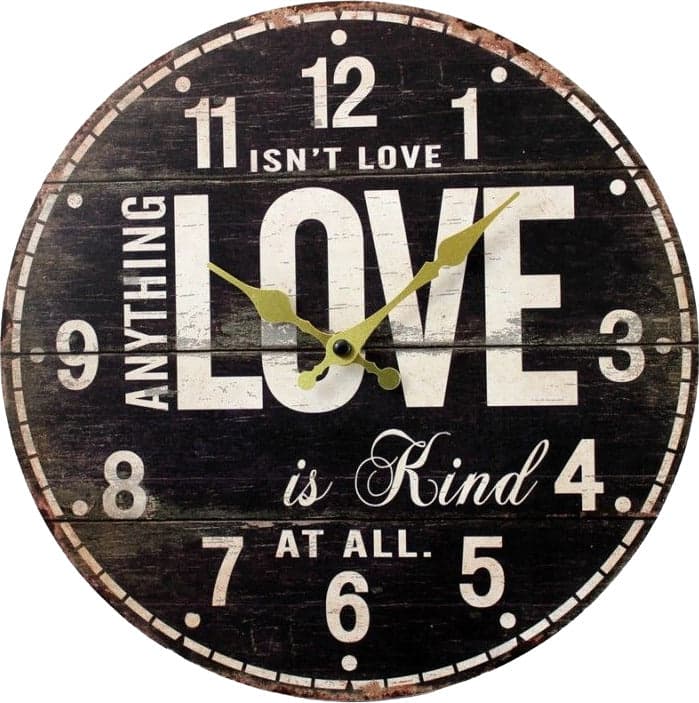 Orologio da parete vintage mdf Isn't love Casa e cucina/Decorazioni per interni/Orologi/Orologi da parete Led Mall Home - Napoli, Commerciovirtuoso.it