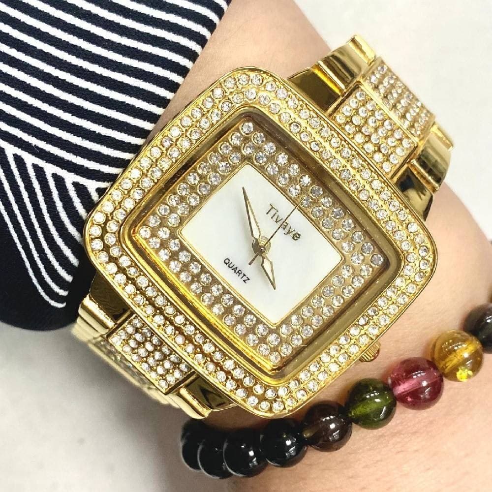 Orologio Da Polso Donna Al Quarzo Tivaye Cinturino In Acciaio Brillantini Dorato Abbigliamento e Accessori > Orologi e gioielli > Orologi Donna Trade Shop italia - Napoli, Commerciovirtuoso.it