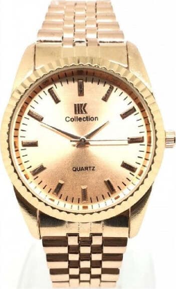 OROLOGIO DA POLSO IK COLLECTION UOMO DONNA ANALOGICO QUARZO ROSA QUADRANTE ROSA