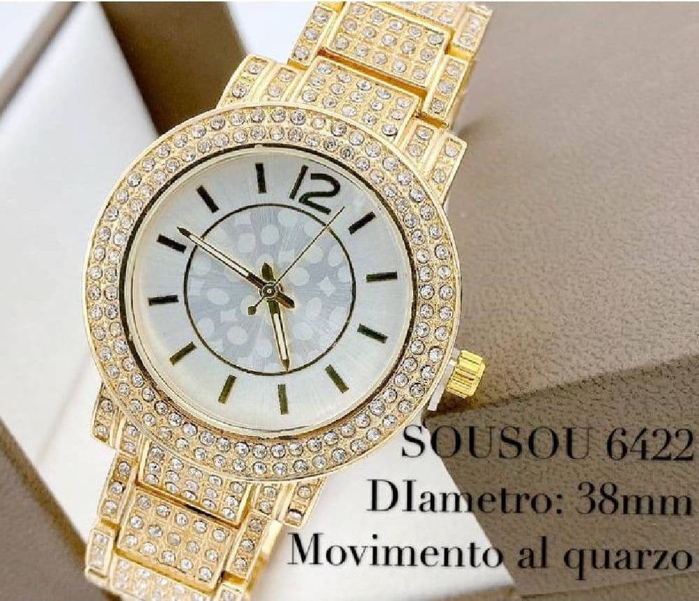 Orologio Da Polso Sousou 6422 Quarzo Brillantini Analogico Dorato Fondo Bianco Moda/Donna/Orologi/Orologi da polso Trade Shop italia - Napoli, Commerciovirtuoso.it