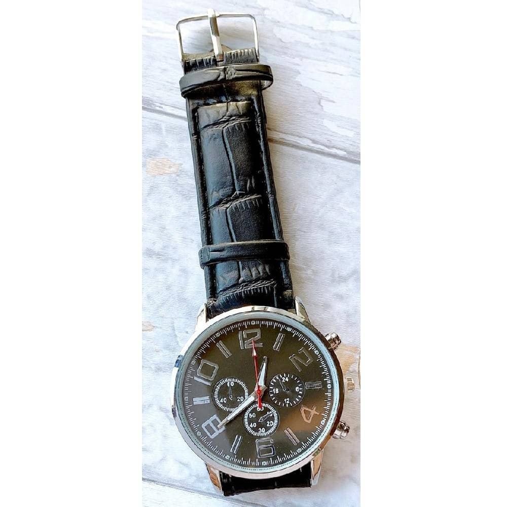 Orologio Da Polso Uomo Analogico Cronografo Cinturino Pelle Elegante Silver Nero Abbigliamento e Accessori > Orologi e gioielli > Orologi Uomo Trade Shop italia - Napoli, Commerciovirtuoso.it