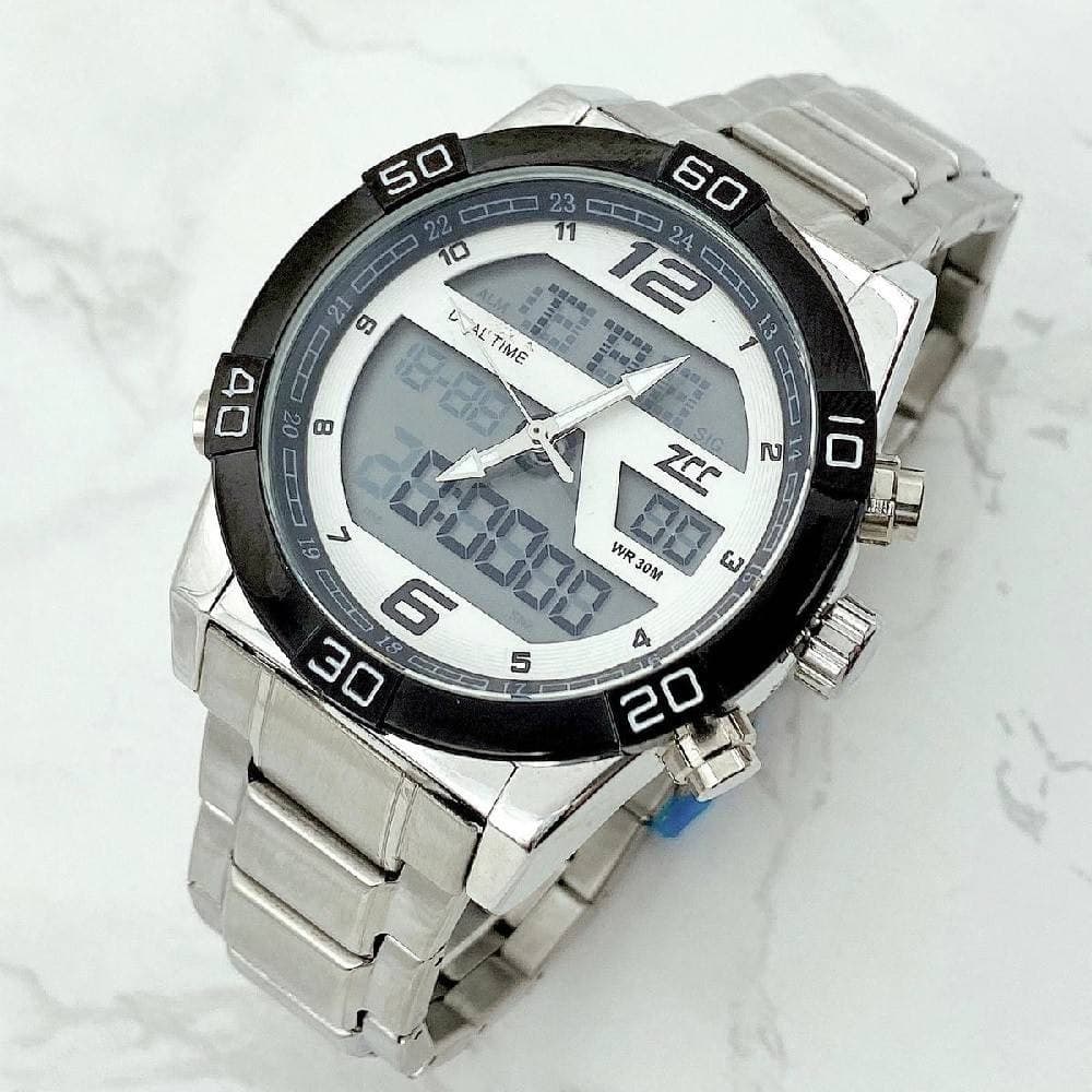 Orologio Da Polso Zcc Uomo Acciaio Dual Time Resistente All'acqua Wr 30m Silver Abbigliamento e Accessori > Orologi e gioielli > Orologi Uomo Trade Shop italia - Napoli, Commerciovirtuoso.it