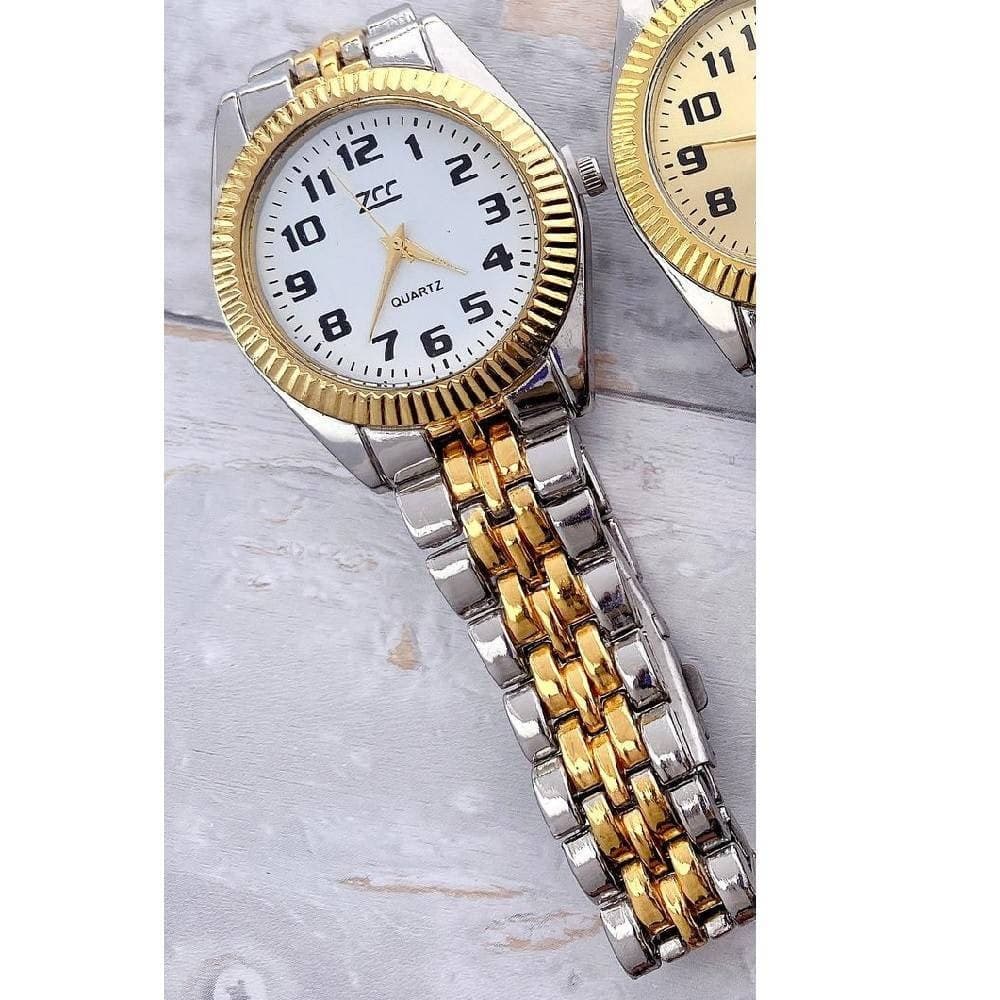 Orologio Da Polso Zcc Uomo Quarzo Acciaio Analogico Casual Bicolore Fondo Bianco Moda/Uomo/Orologi/Orologi da polso Trade Shop italia - Napoli, Commerciovirtuoso.it