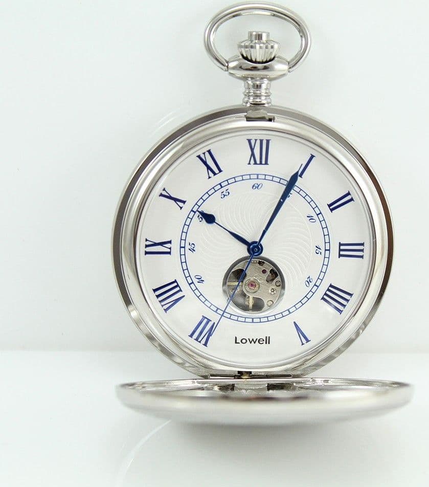 Orologio da tasca meccanico carica manuale Lowell 52 mm
