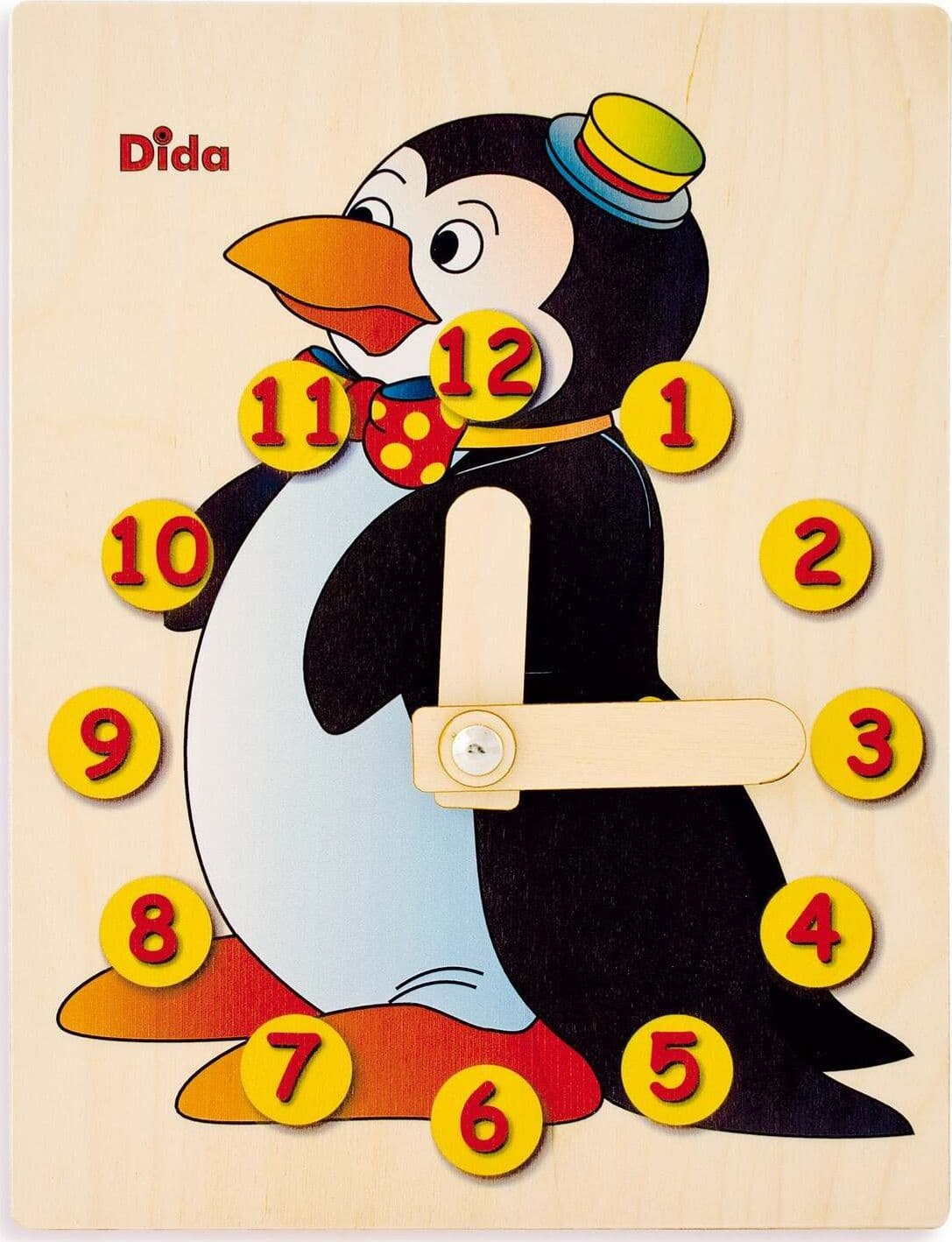 Orologio Didattico PinguinoBambini per Imparare a Leggere Le Ore