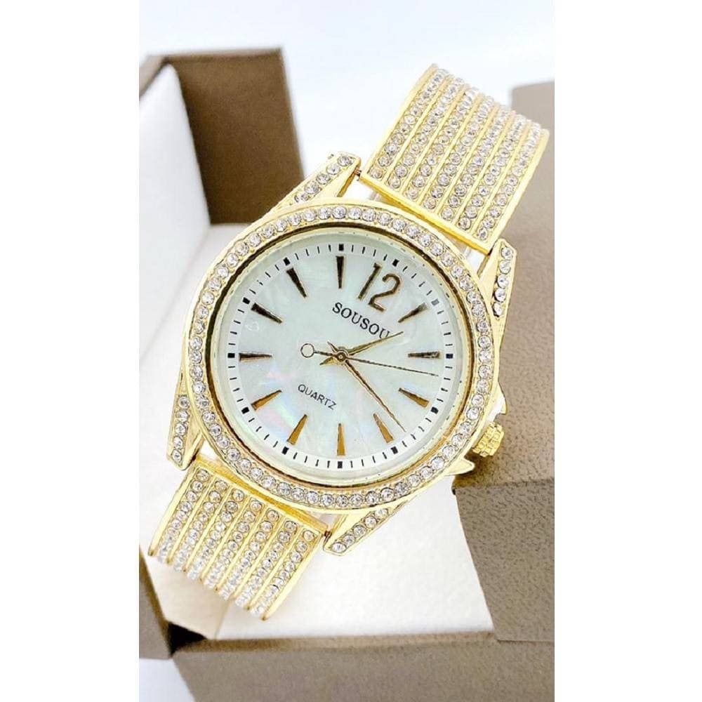 Orologio Polso Sousou 6733 Donna Quarzo Acciaio Brillantini Dorato Fondo Bianco Abbigliamento e Accessori > Orologi e gioielli > Orologi Donna Trade Shop italia - Napoli, Commerciovirtuoso.it