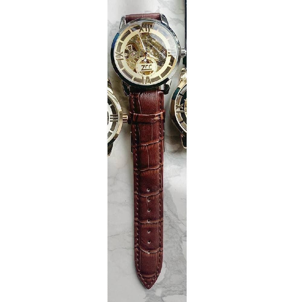 Orologio Polso Zcc Romani Uomo Silver Automatico Cinturino Pelle Marrone Dorato Abbigliamento e Accessori > Orologi e gioielli > Orologi Uomo Trade Shop italia - Napoli, Commerciovirtuoso.it