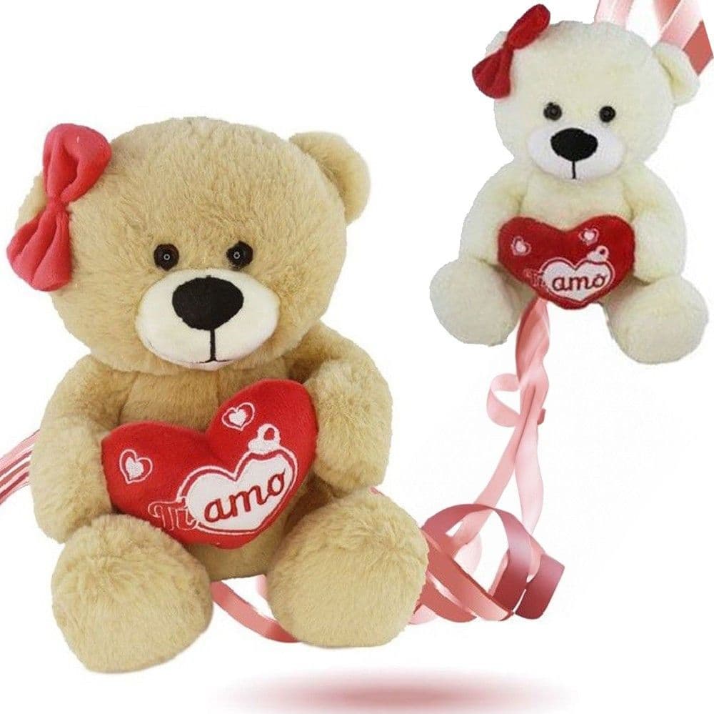 Orsa Orsetto Peluche Con Fiocco E Cuore Scritta Ti Amo 30 Cm San Valentino 92621 Giochi e giocattoli/Peluche/Animali di peluche Trade Shop italia - Napoli, Commerciovirtuoso.it