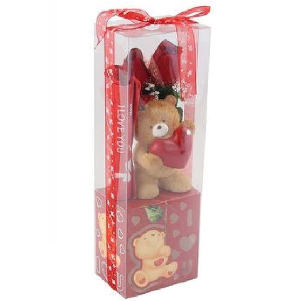 Orsetto Con Cuore Fiori Confezione Regalo Per San Valentino 10x7.5x30 Cm 63303 Casa e cucina/Decorazioni per interni/Piante e fiori artificiali/Fiori artificiali Trade Shop italia - Napoli, Commerciovirtuoso.it